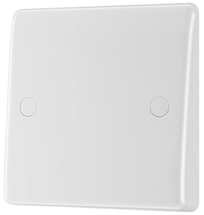 BG 858 White Round Edge Flex Oultet Plate 25 A - westbasedirect.com