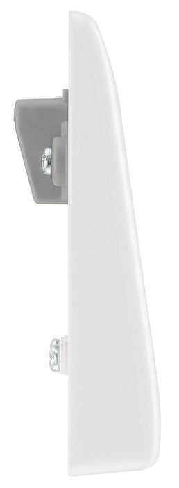 BG 858 White Round Edge Flex Oultet Plate 25 A - westbasedirect.com