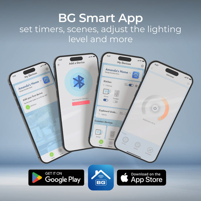 BG 881M/HC White Moulded Round Edge 1 Gang 2 Way Master Smart Dimmer Switch - westbasedirect.com