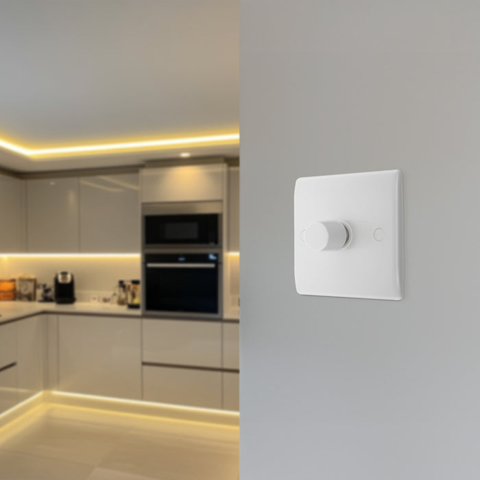 BG 881S/HC White Moulded Round Edge 1 Gang 2 Way Secondary Smart Dimmer Switch - westbasedirect.com