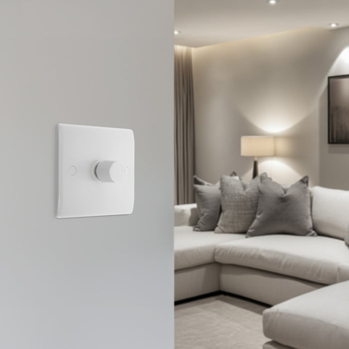 BG 881S/HC White Moulded Round Edge 1 Gang 2 Way Secondary Smart Dimmer Switch - westbasedirect.com