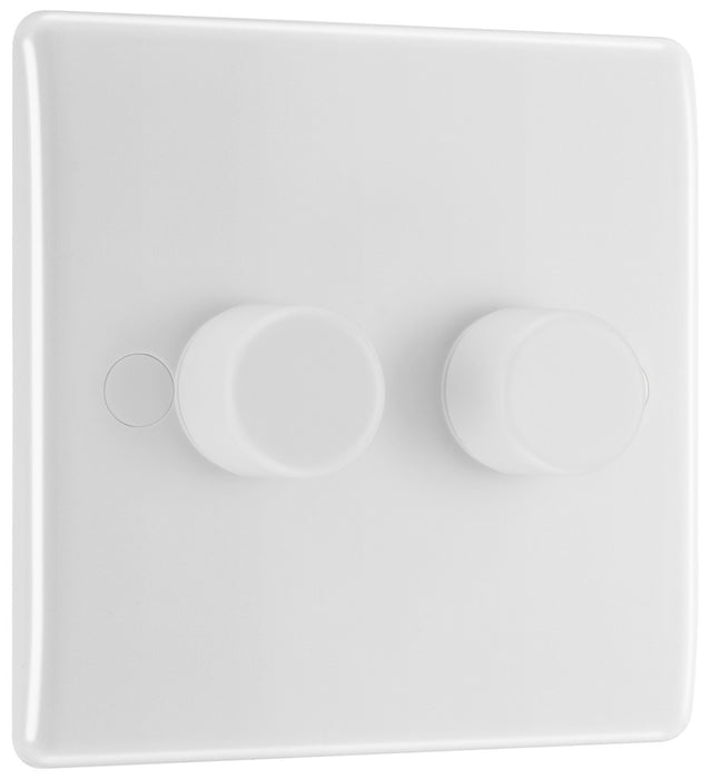BG 882M/HC White Moulded Round Edge 2 Gang 2 Way Master Smart Dimmer Switch - westbasedirect.com