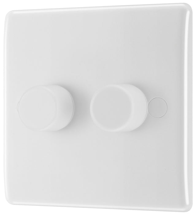 BG 882M/HC White Moulded Round Edge 2 Gang 2 Way Master Smart Dimmer Switch - westbasedirect.com