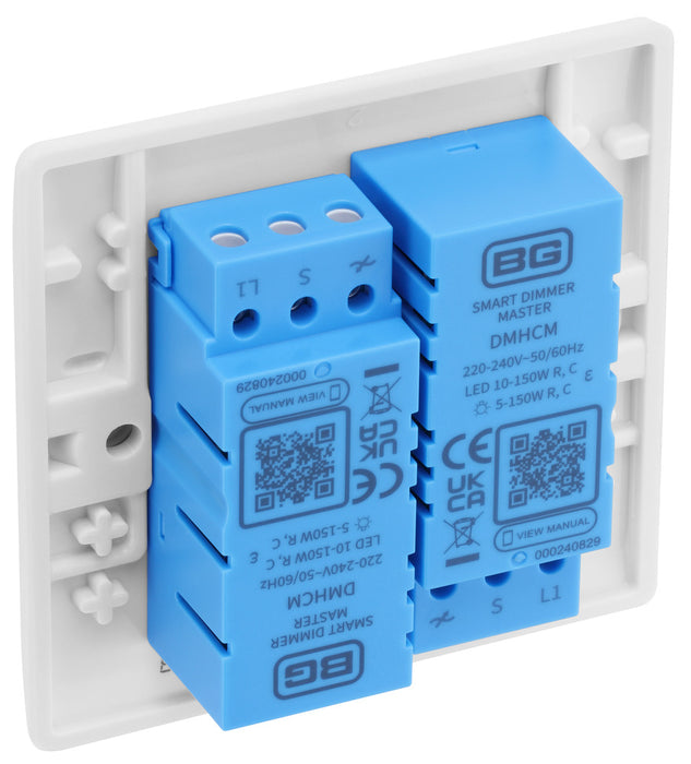 BG 882M/HC White Moulded Round Edge 2 Gang 2 Way Master Smart Dimmer Switch - westbasedirect.com