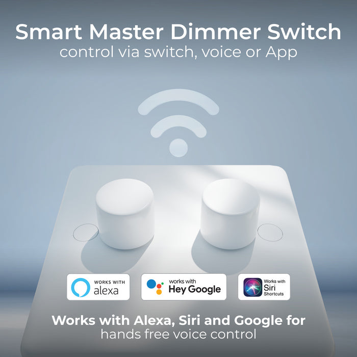 BG 882M/HC White Moulded Round Edge 2 Gang 2 Way Master Smart Dimmer Switch - westbasedirect.com