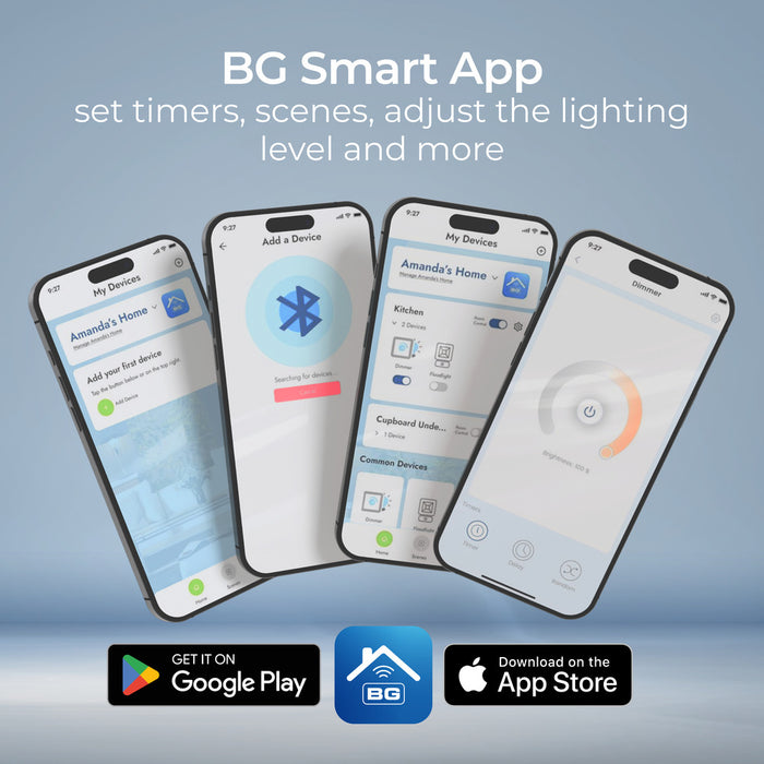 BG 882M/HC White Moulded Round Edge 2 Gang 2 Way Master Smart Dimmer Switch - westbasedirect.com