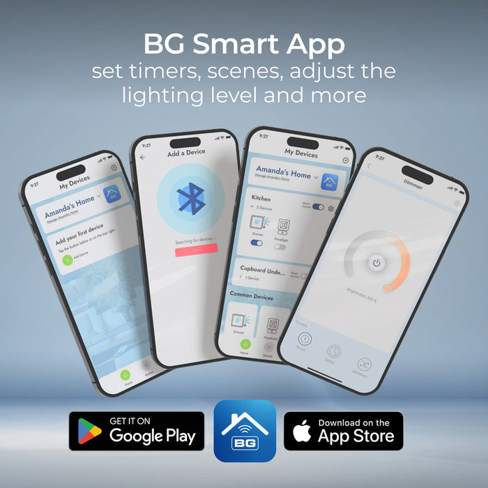 BG 882S/HC White Moulded Round Edge 2 Gang 2 Way Secondary Smart Dimmer Switch - westbasedirect.com