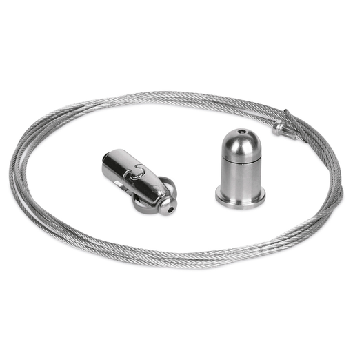 Aurora 791-0023B 2 x 2m Suspension Cable with M6 Male Clutch + M6 Top Hat Fix (2pcs. kit) - westbasedirect.com