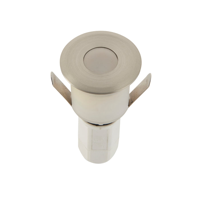 Saxby 91954 Hades 3000K IP67 1.2W Satin nickel effect plate & frosted pc 1.2W LED module (SMD 2835) Warm White - westbasedirect.com