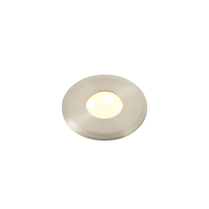 Saxby 91954 Hades 3000K IP67 1.2W Satin nickel effect plate & frosted pc 1.2W LED module (SMD 2835) Warm White - westbasedirect.com