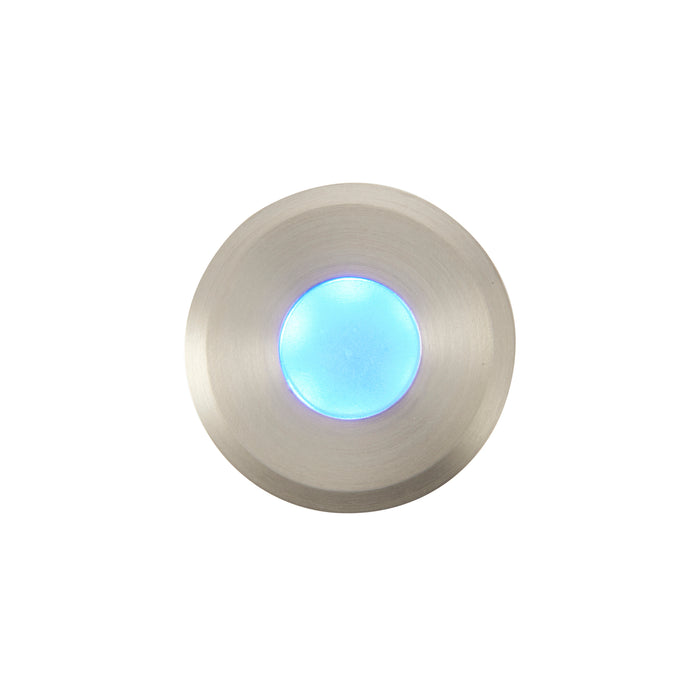 Saxby 91956 Hades blue IP67 1.2W Frosted pc & satin nickel effect plate 1.2W LED module (SMD 2835) Blue - westbasedirect.com