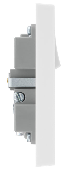 BG 921UAC18 White Square Edge 13A Single Switched Power Socket + USB A+C (18W) - westbasedirect.com