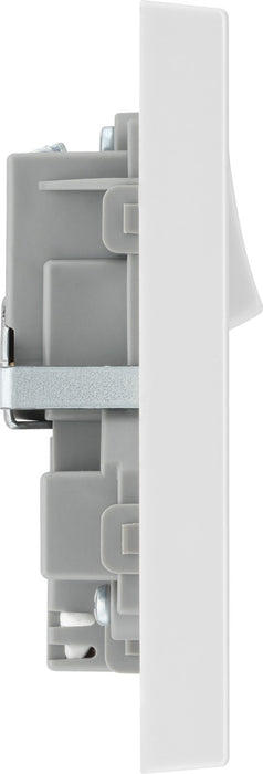 BG 922UAA12 White Square Edge 13A Double Socket + 2xUSB A (12W) - westbasedirect.com