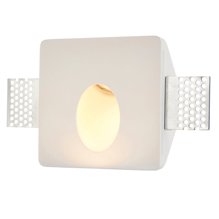 Saxby 92312 Zeke square 1.6W White plaster 1.6W LED module (SMD 3535) Warm White - westbasedirect.com