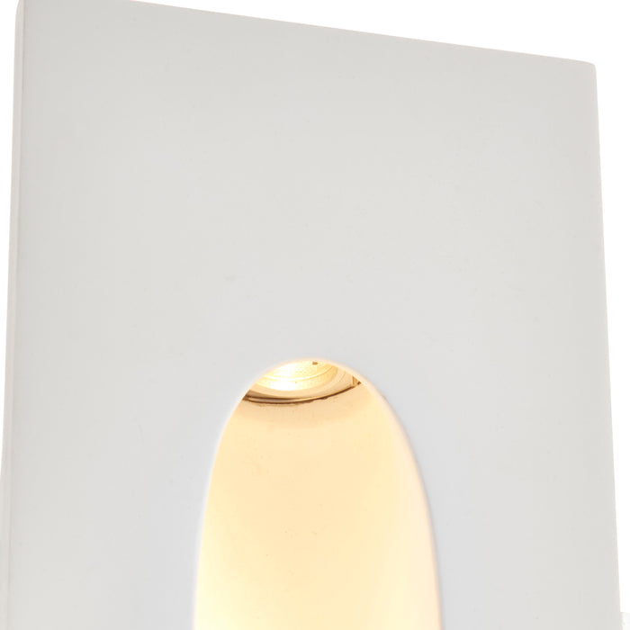 Saxby 92313 Zeke rectangular 1.6W White plaster 1.6W LED module (SMD 3535) Warm White - westbasedirect.com