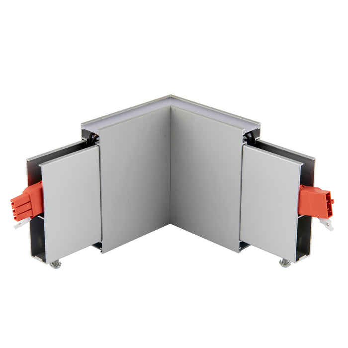 Saxby 92521 Kingsley 90 Degree Corner 3W Silver anodised 3W LED module (SMD 2835) Cool White - westbasedirect.com