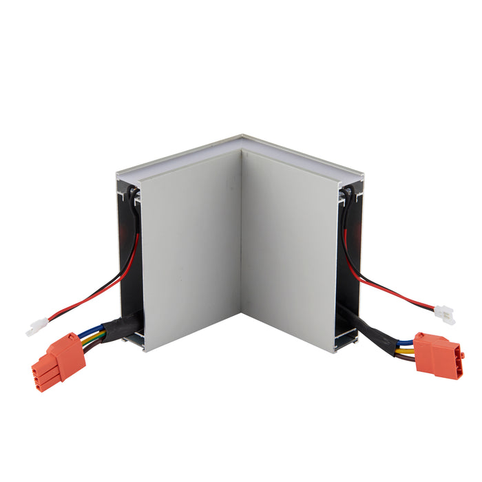 Saxby 92521 Kingsley 90 Degree Corner 3W Silver anodised 3W LED module (SMD 2835) Cool White - westbasedirect.com