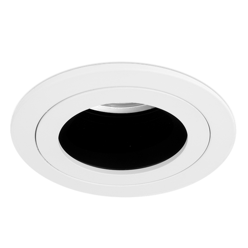 Aurora EN-DLM611MW EDLM GU10 Fixed IP20 Black Baffled Aluminium Downlight Matt White - westbasedirect.com