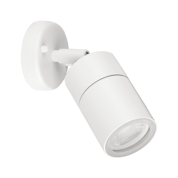 Aurora EN-WL1W 240V GU10 IP44 Aluminium Adjustable Wall Light White - westbasedirect.com