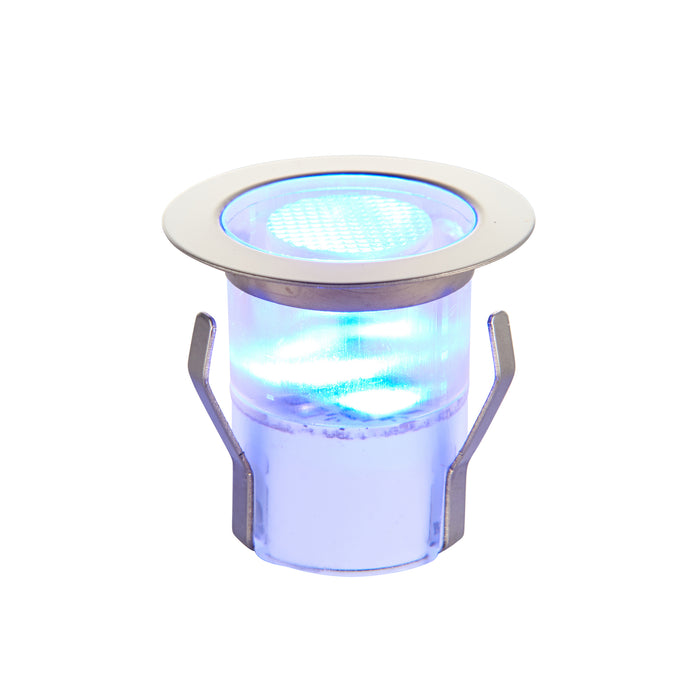 Saxby 94422 Kios 2 blue IP44 0.45W Polished stainless steel & clear pc 10 x 0.45W LED module (SMD 2835) - westbasedirect.com