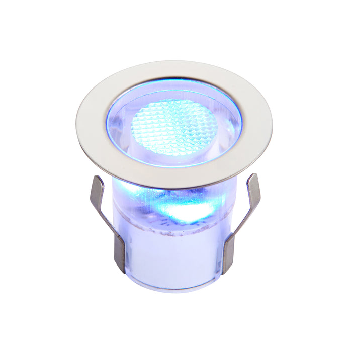 Saxby 94422 Kios 2 blue IP44 0.45W Polished stainless steel & clear pc 10 x 0.45W LED module (SMD 2835) - westbasedirect.com