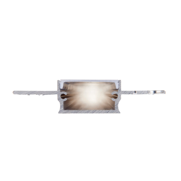 Saxby 94948 Rigel Plaster-in Wide 2m Aluminium Profile/Extrusion Silver Silver anodised & opal pc - westbasedirect.com