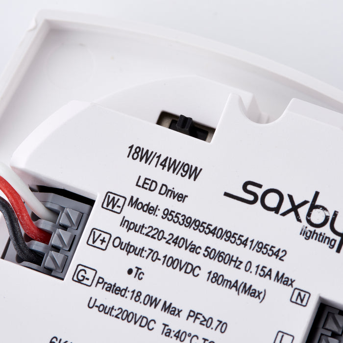 Saxby 95541 Saxby HeroPRO microwave IP65 18W Gloss white & opal pc 18W LED module (SMD 2835) CCT - westbasedirect.com