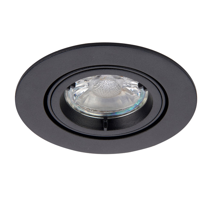 Saxby 95919 Cast tilt 50W Matt black paint 50W GU10 reflector (Required) - westbasedirect.com