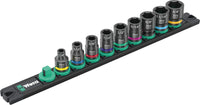 Wera 05005452001 9608 Magnetic rail B Impaktor Imperial 1, Socket rail with 9 Impaktor socket wrenches
