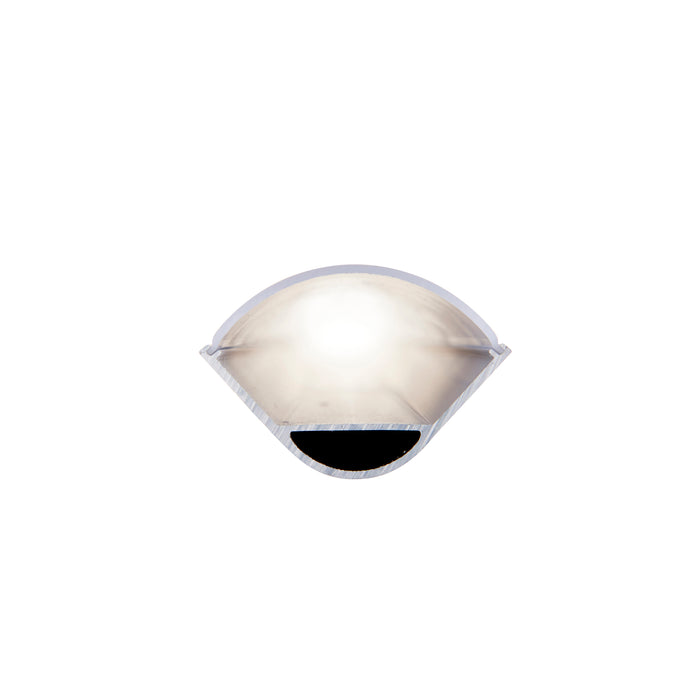 Saxby 97737 Rigel Corner Wide 2m Aluminium Profile/Extrusion Silver Silver anodised & opal pc - westbasedirect.com