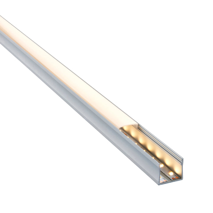 Saxby 97738 Rigel Surface Wide 2m Aluminium Profile/Extrusion Silver Silver anodised & opal pc - westbasedirect.com