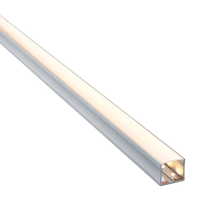 Saxby 97738 Rigel Surface Wide 2m Aluminium Profile/Extrusion Silver Silver anodised & opal pc - westbasedirect.com