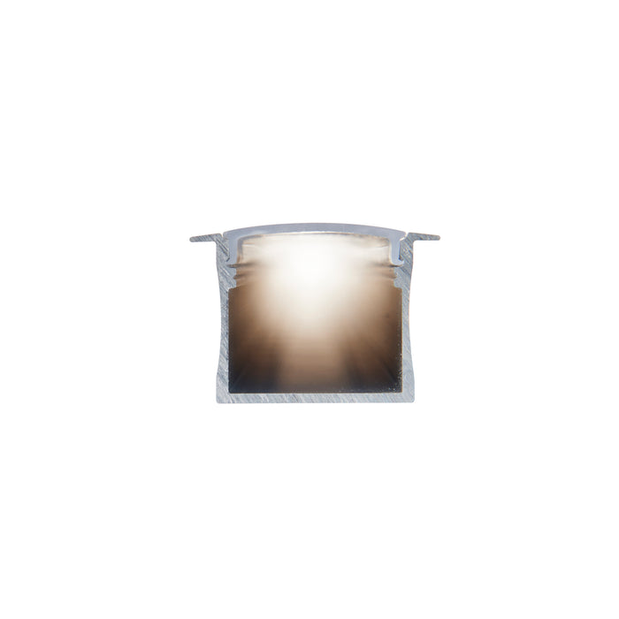 Saxby 97739 Rigel Recessed Wide 2m Aluminium Profile/Extrusion Silver Silver anodised & opal pc - westbasedirect.com