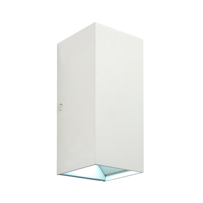 Saxby 97823 Glover CCT 2lt wall IP44 5.5W Matt white paint & clear glass 2 x 5.5W LED module (SMD 3030) CCT - westbasedirect.com