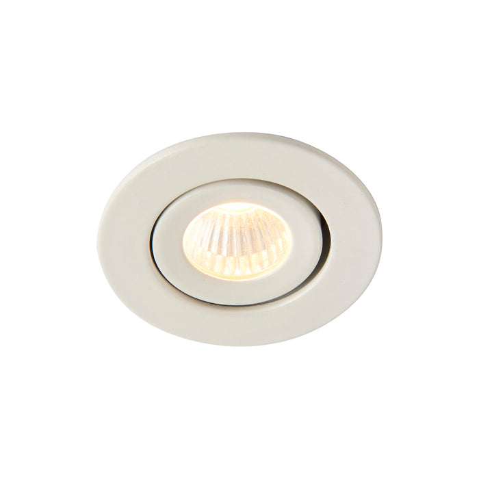 Saxby 99559 LALO Tilt 3000K 4W Matt white paint & clear acrylic 4W LED module (COB) - westbasedirect.com