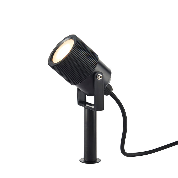 Saxby 99564 Triton spike IP65 5W Black & frosted pc 5W LED GU10 (Required) - westbasedirect.com