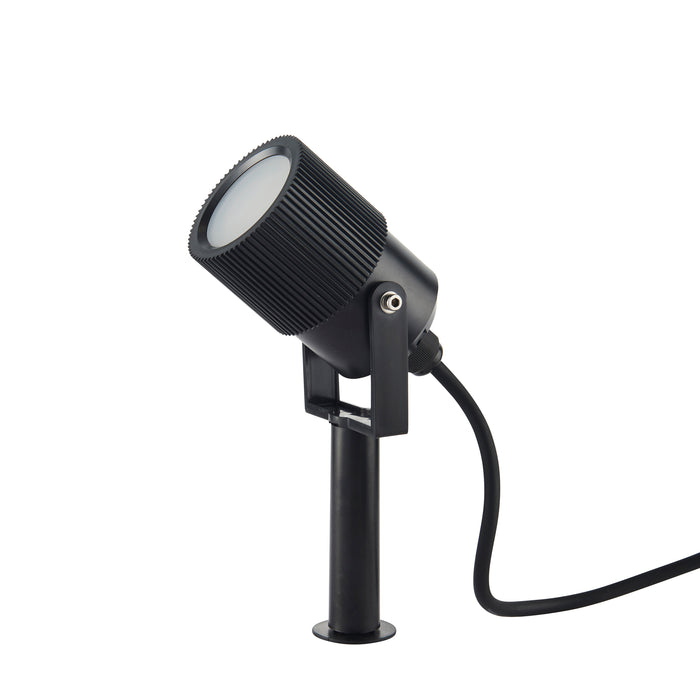 Saxby 99564 Triton spike IP65 5W Black & frosted pc 5W LED GU10 (Required) - westbasedirect.com