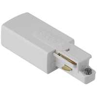 Aurora GB11-3 250V Global Live End Connector Left Hand Single Circuit Track White