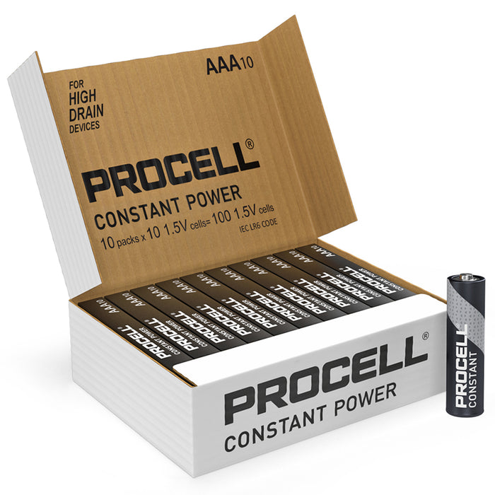 Duracell Procell Constant Power AAA LR03 PC2400 Alkaline Industrial Batteries | Box of 100 - westbasedirect.com
