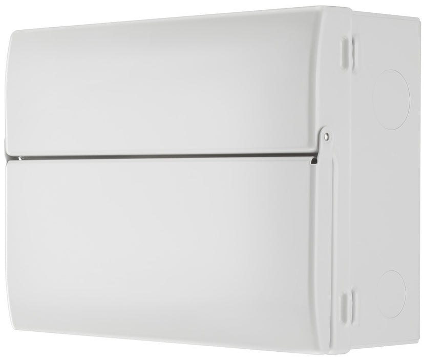 BG Fortress CF12D886 12 Module 6 Way Unpopulated Dual RCD Consumer Unit with 100A Main Switch & 2x 80A Type A 30mA RCD - westbasedirect.com