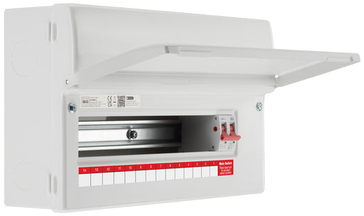 BG Fortress CF16M14 16 Module 14 Way Unpopulated Metal Consumer Unit with 100A Main Switch - westbasedirect.com