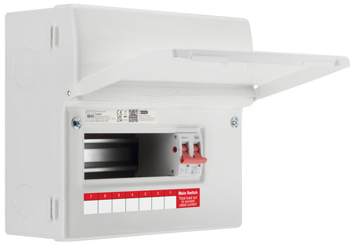 BG Fortress CF9M7 9 Module 7 Way Unpopulated Metal Consumer Unit with 100A Main Switch - westbasedirect.com