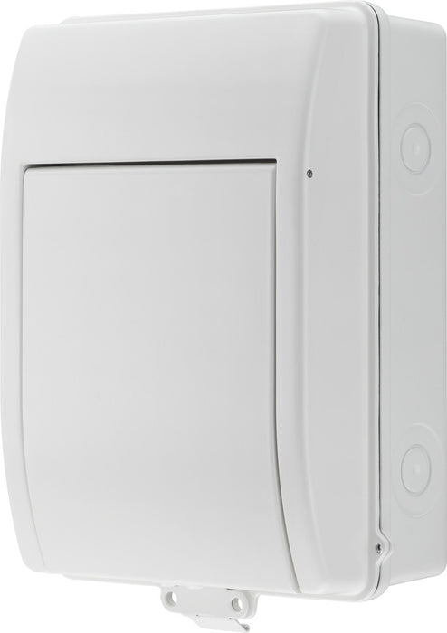 BG CFEV5AW 5 Module IP65 Weatherproof White Metal EV Charger Circuit Protection with 40A 30mA Type A RCD, 40A B Curve MCB & Type 2 SPD - westbasedirect.com