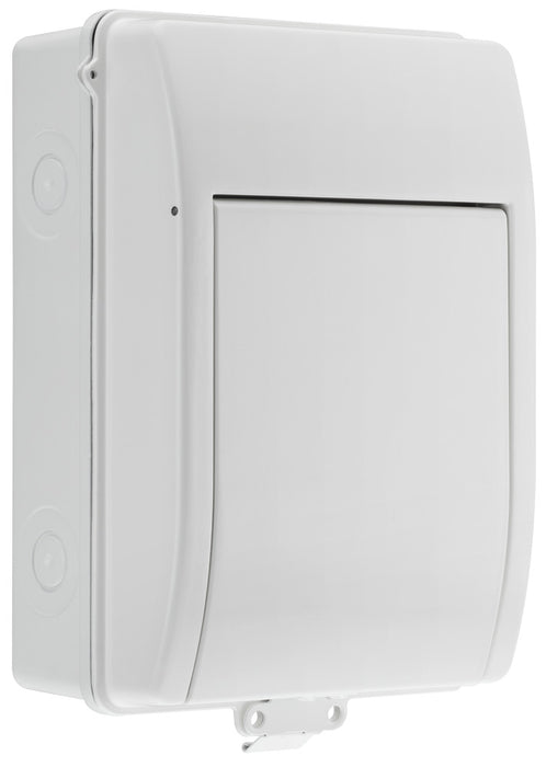 BG CFEV5RDAW 5 Module IP65 Weatherproof White Metal EV Charger Circuit Protection with 40A Type A DP RCBO, 100A Main Switch & Type 2 SPD - westbasedirect.com