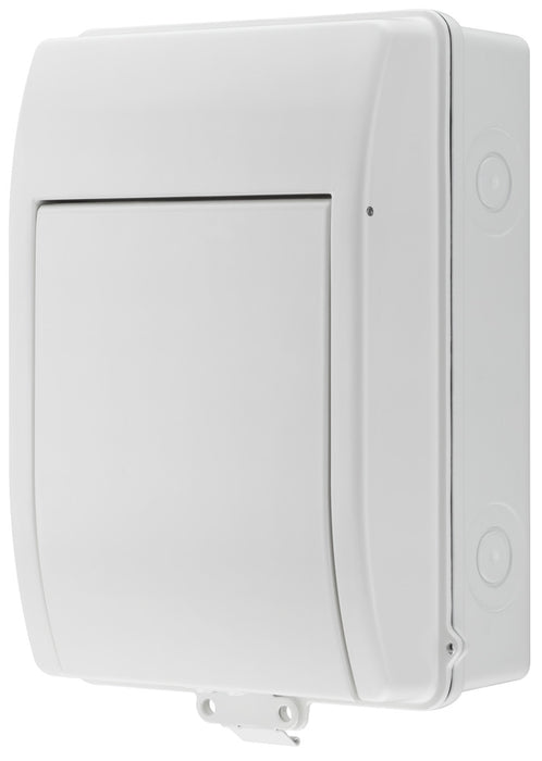 BG CFEV5RDAW 5 Module IP65 Weatherproof White Metal EV Charger Circuit Protection with 40A Type A DP RCBO, 100A Main Switch & Type 2 SPD - westbasedirect.com