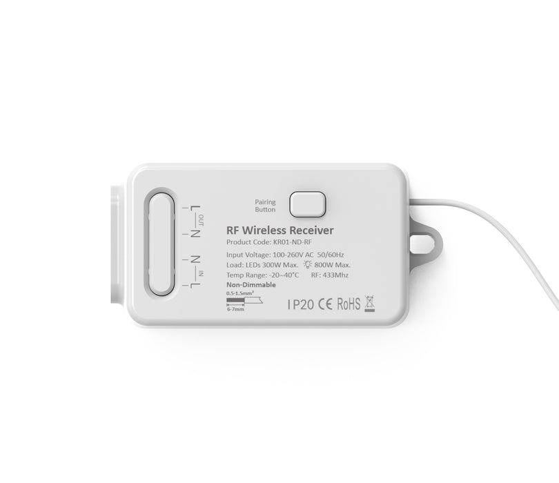 Forum CUL-40038 Culina 1 Channel Kinetic Switch RF Receiver Non-Dimmable IP20 White - westbasedirect.com