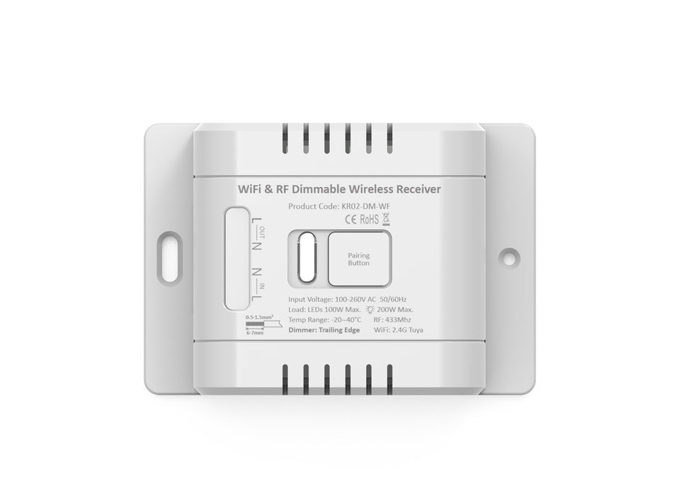 Forum CUL-40040 Culina 1 Channel Smart Tuya RF & Wifi Kinetic Dimmer IP20 White - westbasedirect.com