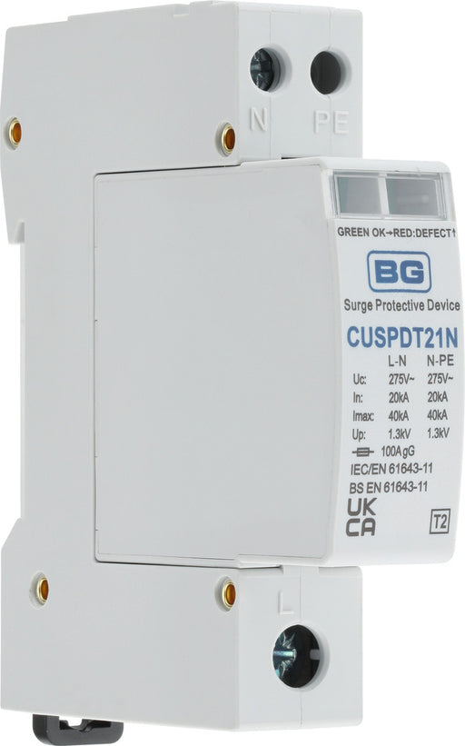 BG CUSPDT21N Type 2 Single Phase Surge Protection Device TNS PME & TT Systems - westbasedirect.com
