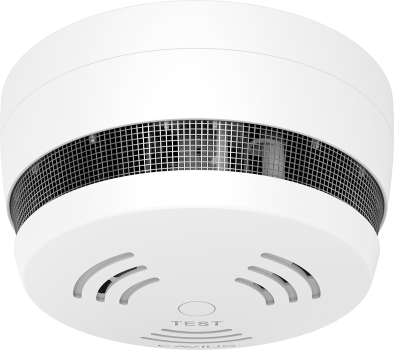 Cavius CV2208 Mains Powered Optical Smoke Alarm RF 10yr Lithium Battery Backup 97x52mm - westbasedirect.com