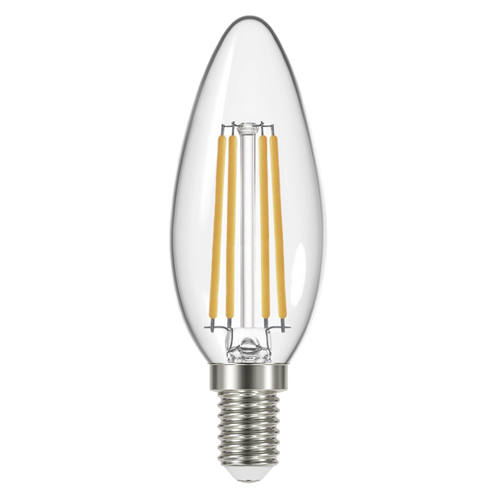 Eveready S17397 E14 SES Candle Filament Clear LED Bulb 4W 470lm Warm White 2700K (2 Pack) - westbasedirect.com